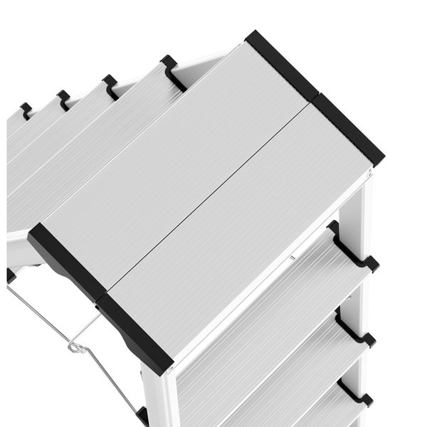 Hailo D60 StandardLine Alu-Doppelstufen-Klapptritt, 2 x 7 Stufen