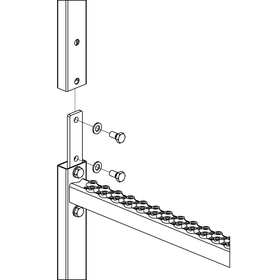 Hailo Professional Leiterverbinder Holm 40 x 20 1.4571