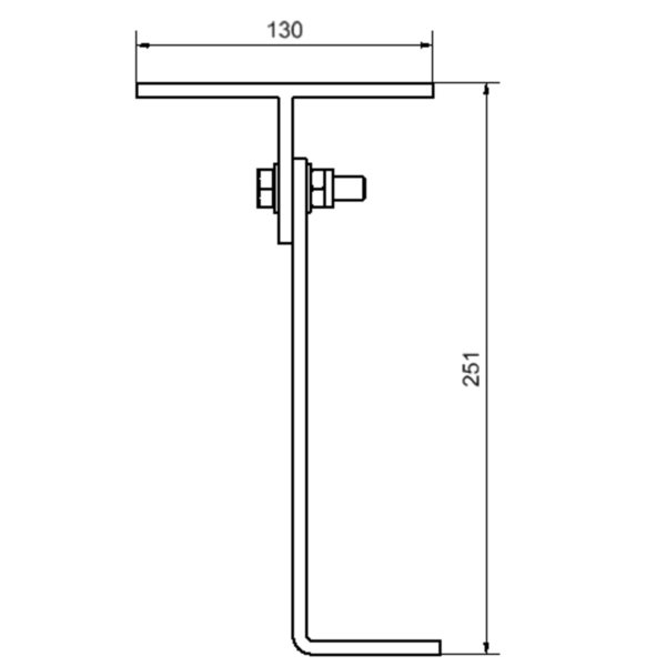 Hailo Professional H-8 Seilanschlag unten am Bauwerk, VA