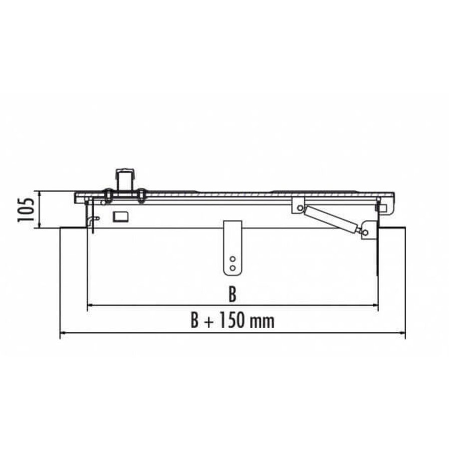 Hailo Professional Schachtabdeckung HS1 aus Edelstahl - Ausführung: geschlossen 1000x1000 mm
