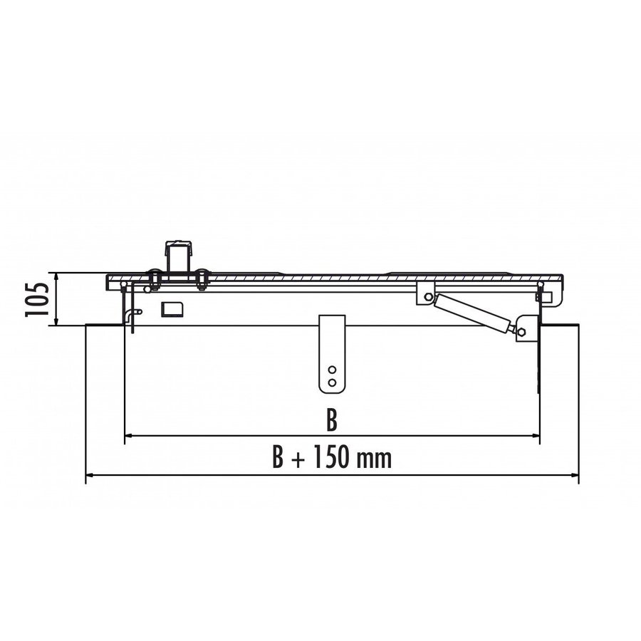 Hailo Professional Schachtabdeckung HS1 aus Edelstahl - Ausführung: geschlossen 1200x1200 mm
