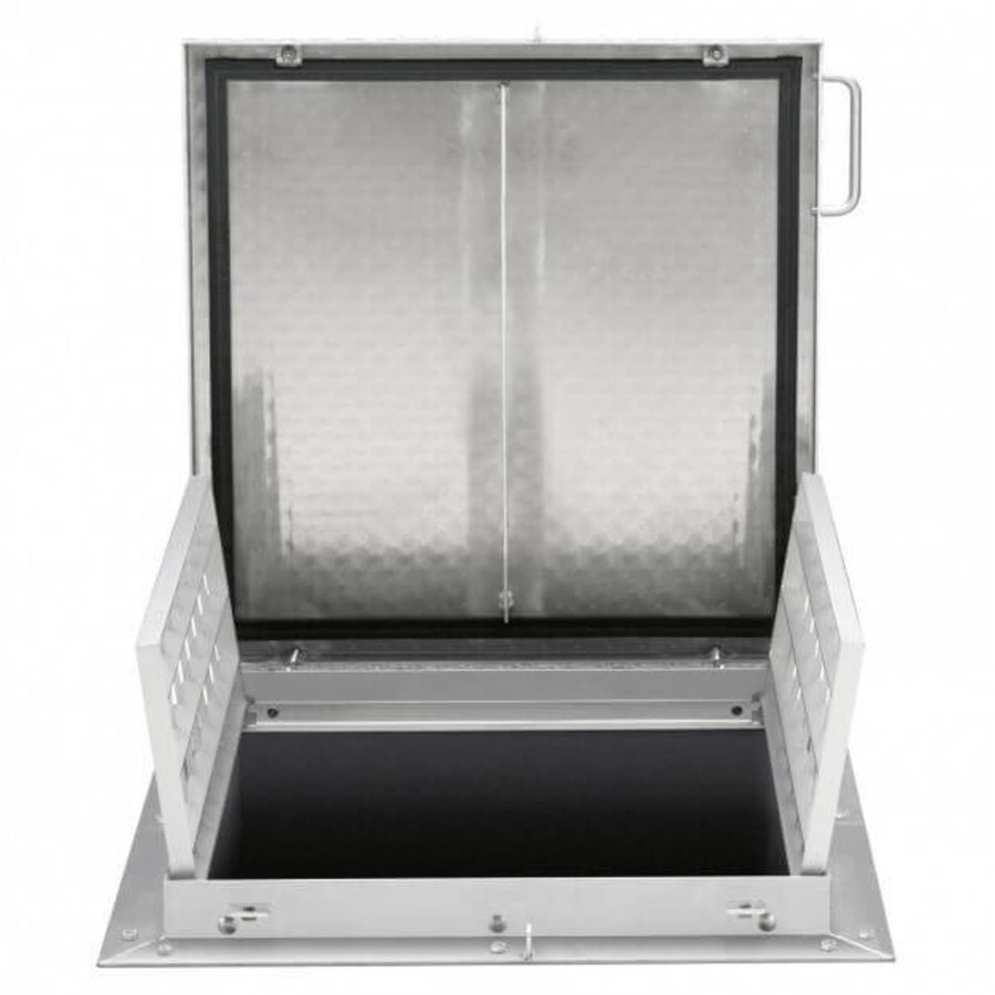 Hailo Professional Schachtabdeckung HS9 aus Aluminium mit Schwenkverschluss 1000x1000 mm