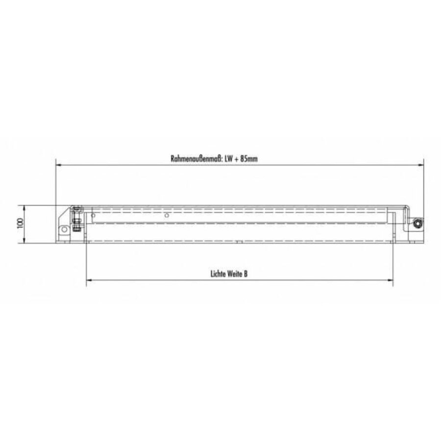 Hailo Professional Schachtabdeckung HS9 aus Aluminium mit Schwenkverschluss 1000x1000 mm