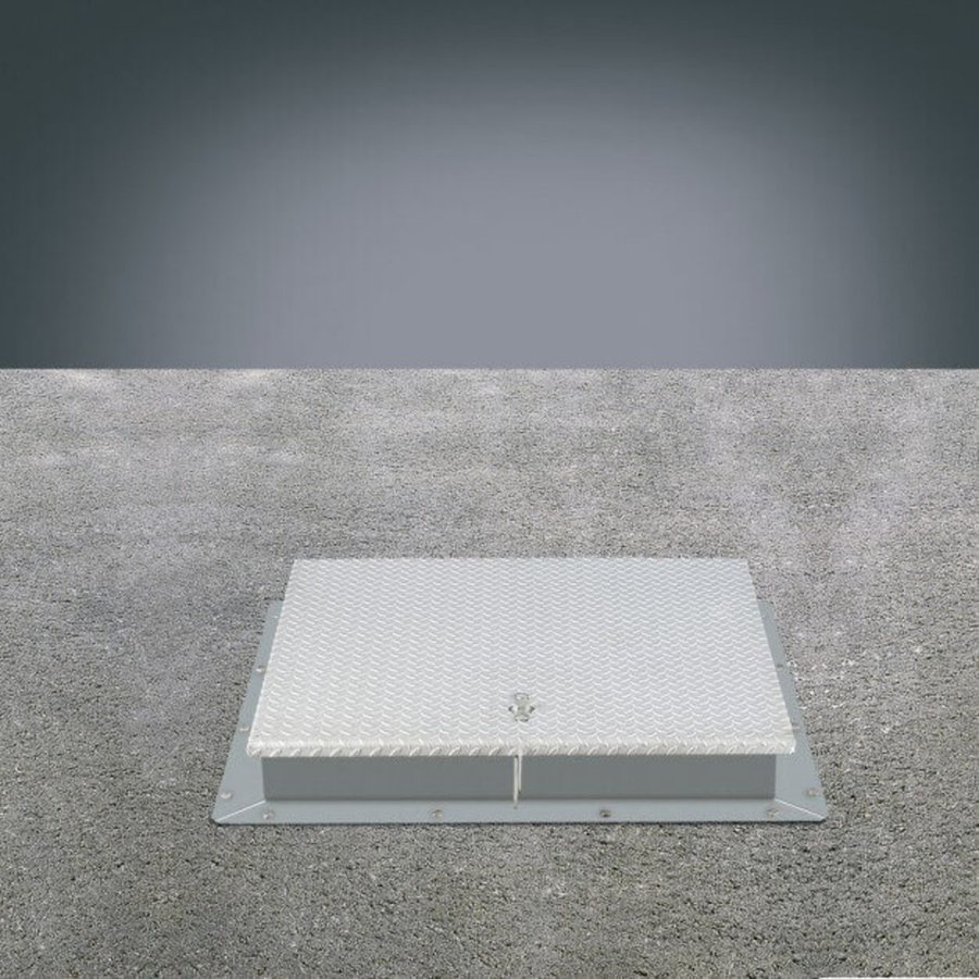 Hailo Professional Schachtabdeckung HS9 aus Aluminium mit Schwenkverschluss 1000x1000 mm