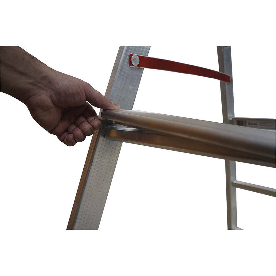 Euroline Alu Aufsetzstufe 80 mm für Alu-Sprossenstehleiter (1 Stück)