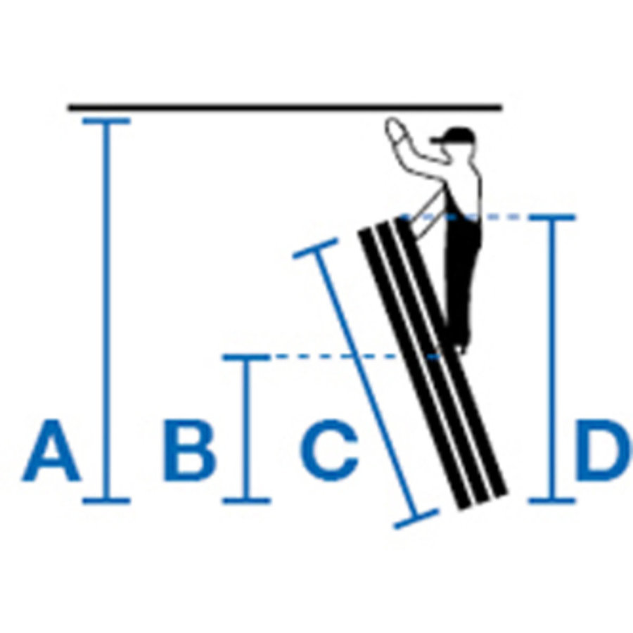 Krause STABILO Schiebe-SeilzugLeiter dreitlg. 3x16 Spr.