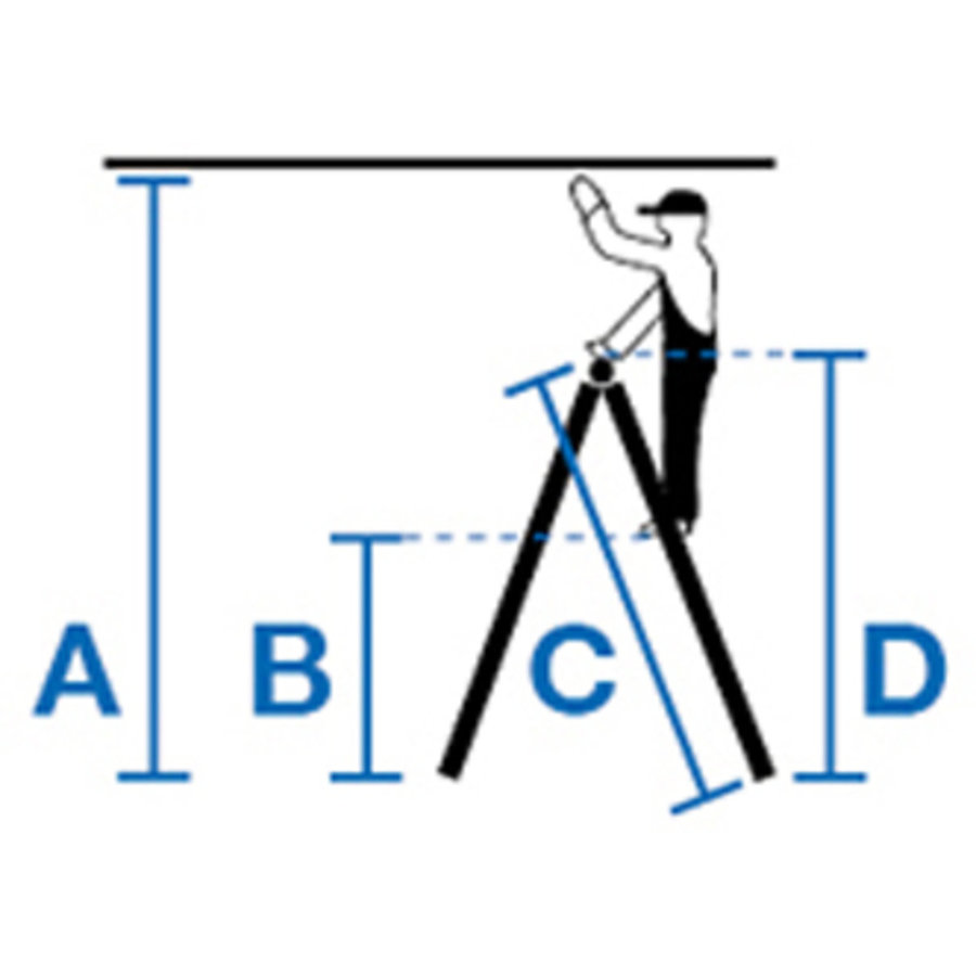 Krause STABILO Sprossen-Gelenk-DoppelLeiter 2x8 Sprossen