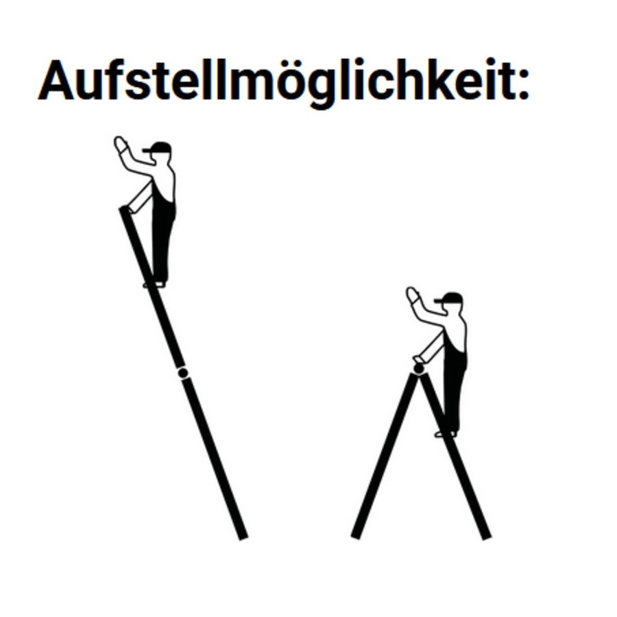 Krause STABILO Sprossen-Gelenk-DoppelLeiter 2x8 Sprossen