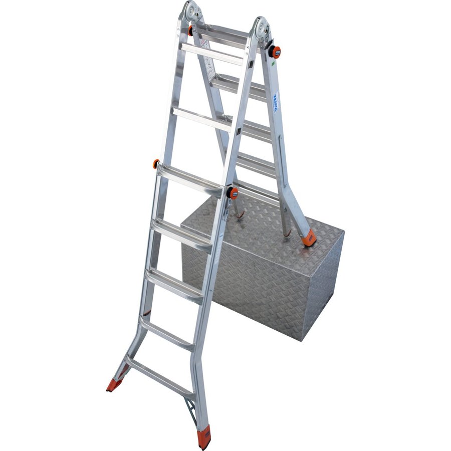 Krause MONTO Sprossen-Gelenk-TeleskopLeiter - TeleMatic 4x5 Sprossen