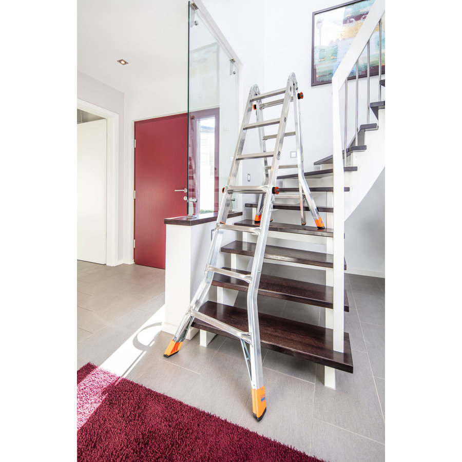 Krause MONTO Sprossen-Gelenk-TeleskopLeiter - TeleMatic 4x4 Sprossen