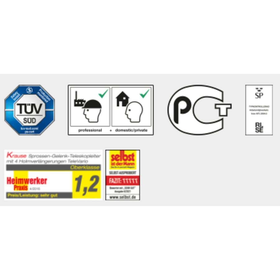 Krause MONTO Gelenk-TeleskopLeiter - TeleVario Arbeitshöhe bis ca. 6,05m