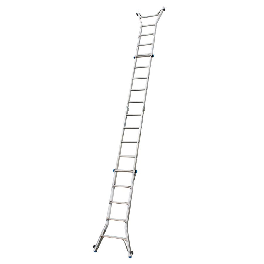 Krause STABILO Sprossen-Gelenk-TeleskopLeiter mit 4 Holmverlängerungen 4x5 Sprossen