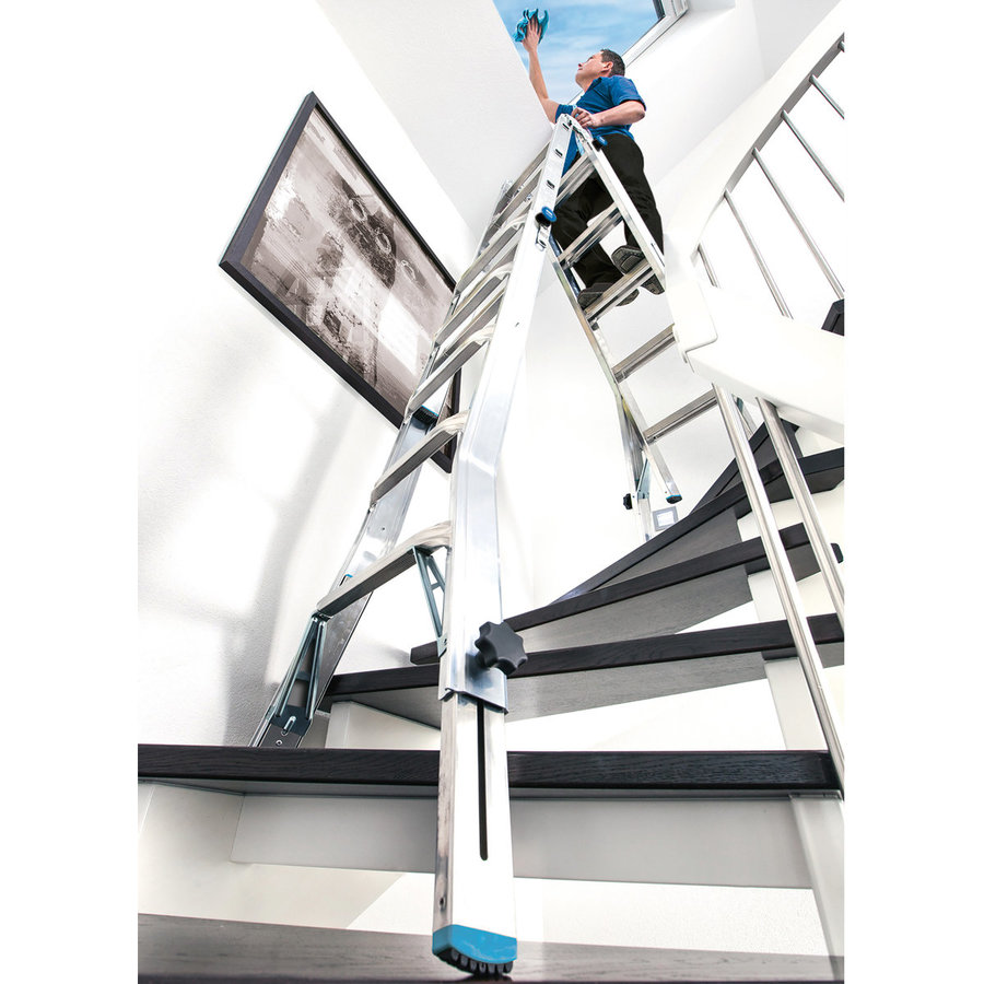 Krause STABILO Sprossen-Gelenk-TeleskopLeiter mit 4 Holmverlängerungen 4x5 Sprossen