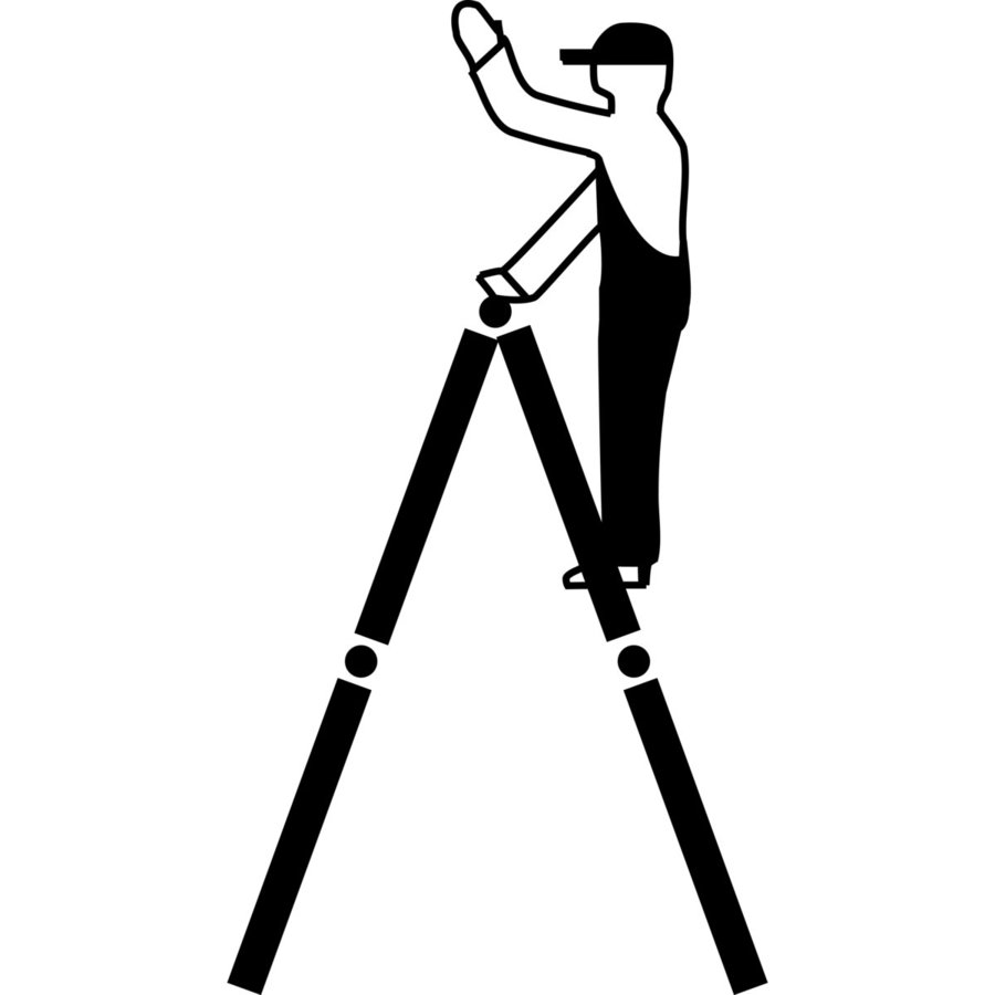 Krause CORDA Gelenk -UniversalLeiter mit Stahlplattform "Set" 4x3 Sprossen