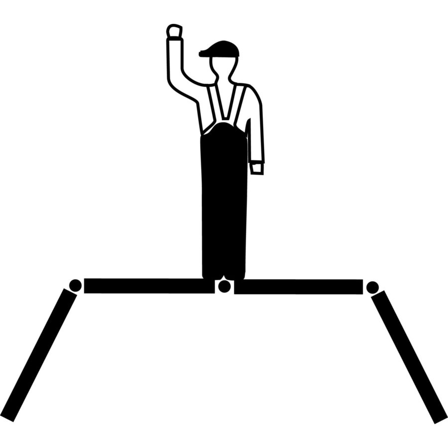 Krause CORDA Gelenk -UniversalLeiter mit Stahlplattform "Set" 4x3 Sprossen