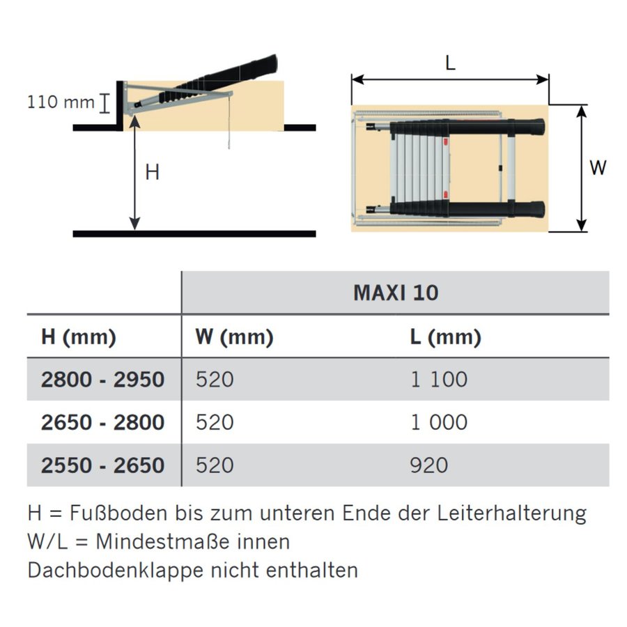 ASC Group Telesteps LOFT LINE Maxi 10