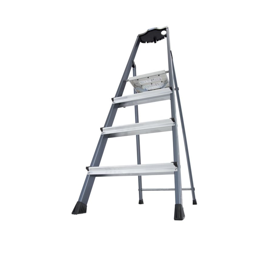 Krause MONTO Securo Stufen-StehLeiter, eloxiert 1x4 Stufen