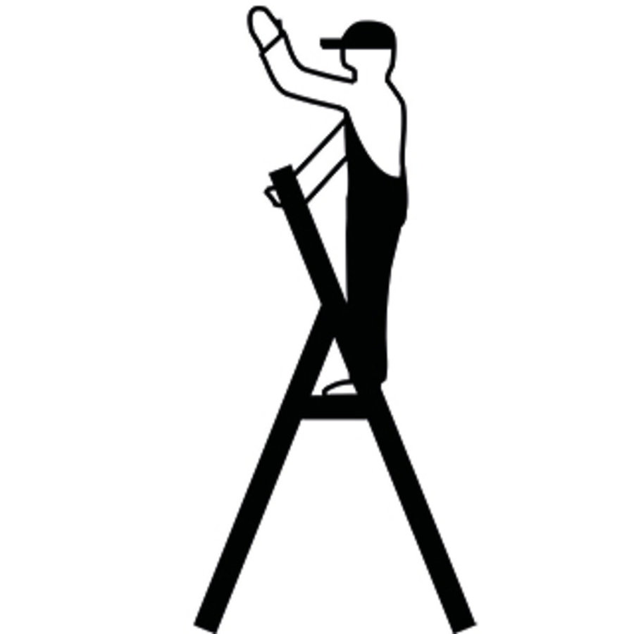 Krause STABILO Stufen-StehLeiter, fahrbar mit Traverse 1x6 Stufen