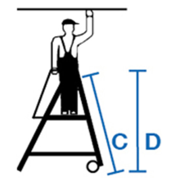 Krause STABILO Stufen-StehLeiter mit großer Standplattform 1x4 Stufen