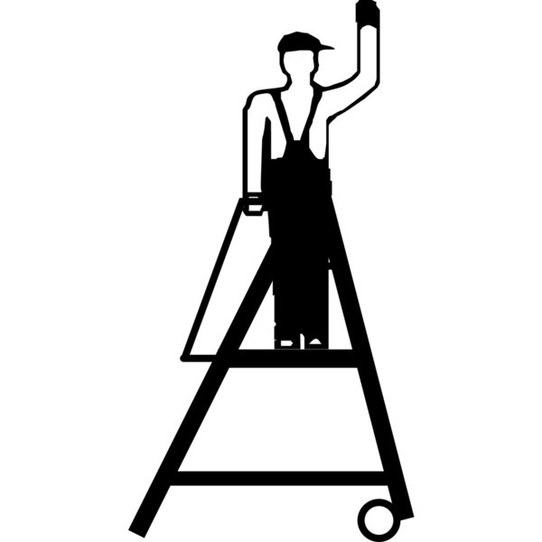 Krause STABILO Stufen-StehLeiter mit großer Standplattform 1x4 Stufen