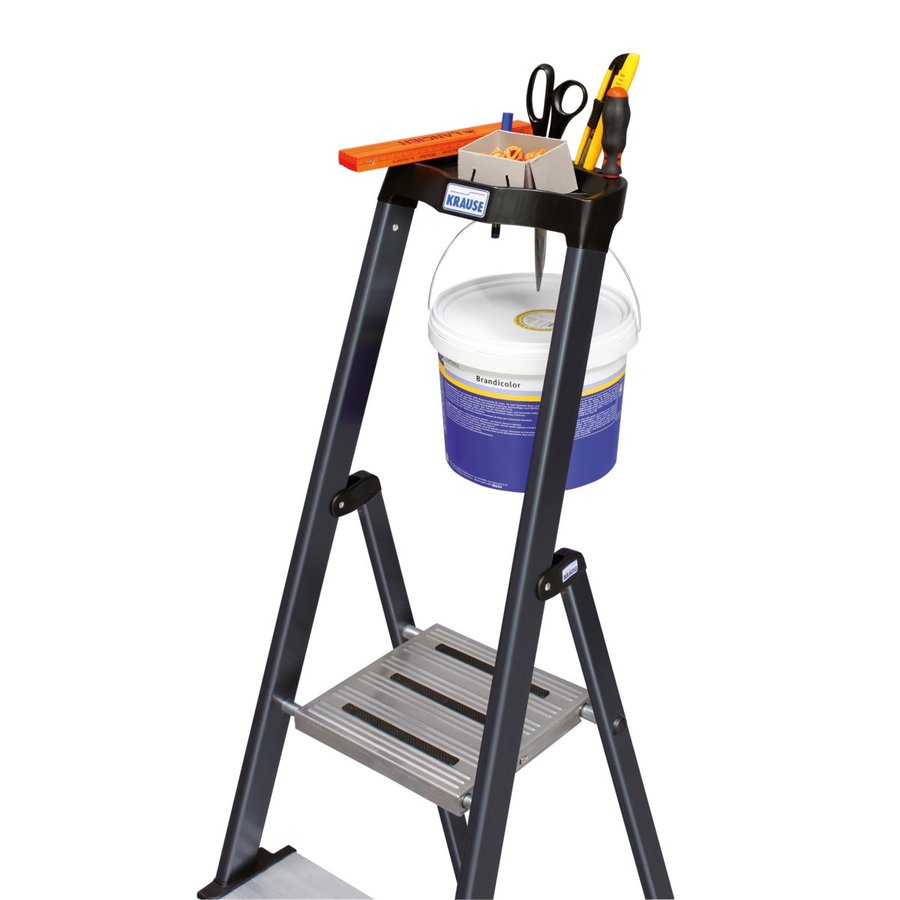 Krause MONTO Securo Stufen-StehLeiter, eloxiert 1x4 Stufen