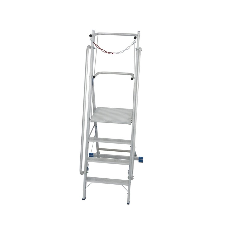 Krause STABILO Stufen-StehLeiter mit großer Standplattform und Sicherheitsbügel 1x4 Stufen