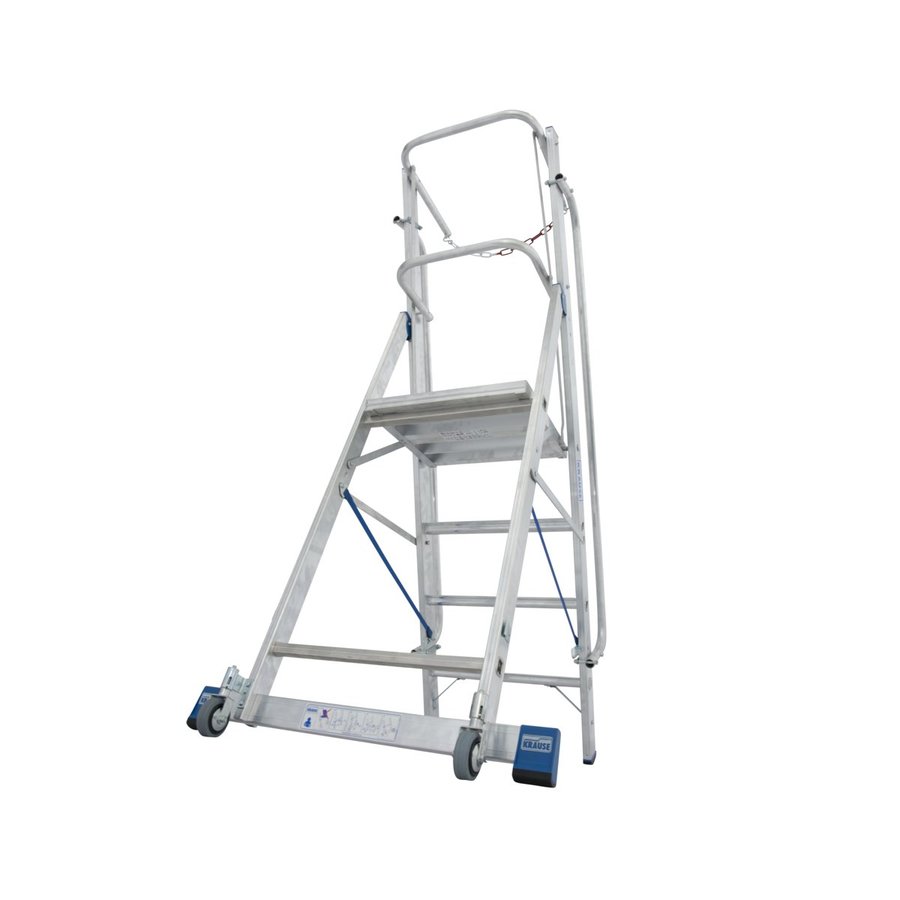 Krause STABILO Stufen-StehLeiter mit großer Standplattform und Sicherheitsbügel 1x4 Stufen