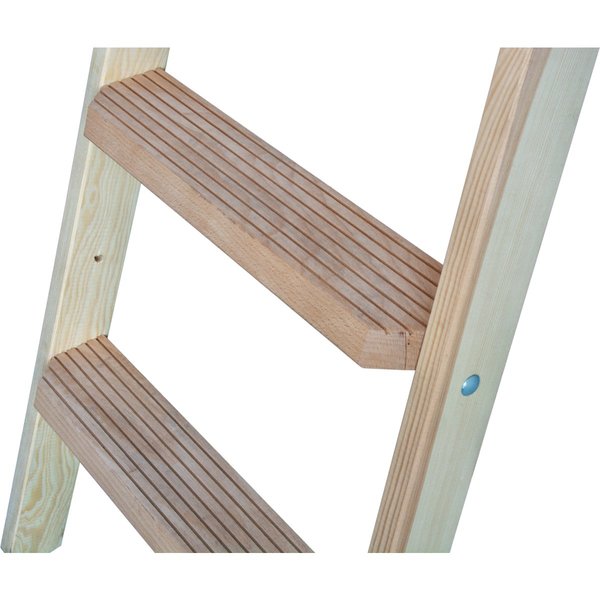 Krause STABILO Holz Stufen/Sprossen DoppelLeiter 2x6
