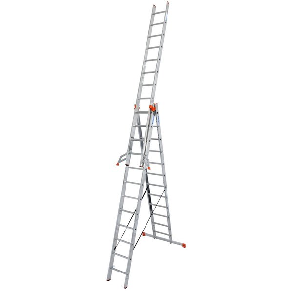 Krause MONTO Trigon Traversen Set für Leitern bis 14 Sprossen links und rechts, orange