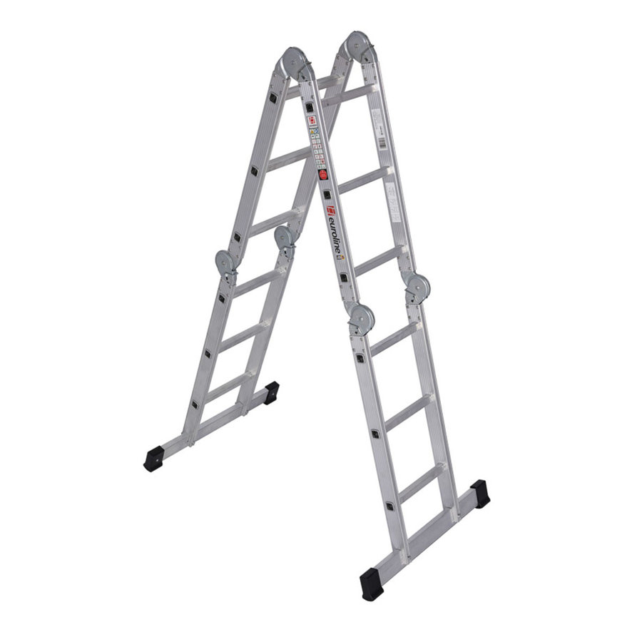 Euroline Alu-Klappleiter Nr. 304 Kofferraumleiter 4x3