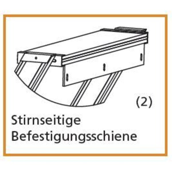 Euroline Treppe 45 Grad, 600 mm Stufenbreite, 1 Handlauf,  Stufenausführung Alu – gerieft 5 Stufen