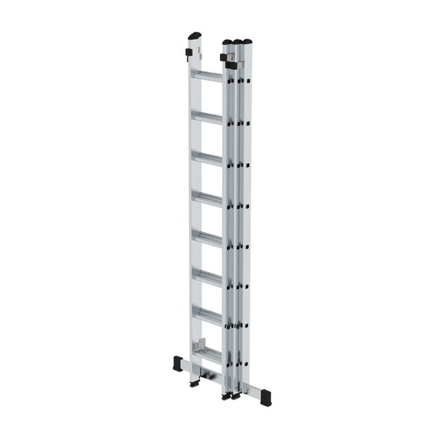 Günzburger Steigtechnik Sprossen-Schiebeleiter 3-teilig mit Standard-Traverse 3x8 Sprossen