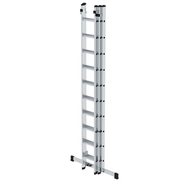 Günzburger Steigtechnik Sprossen-Schiebeleiter 3-teilig mit Standard-Traverse 3x10 Sprossen