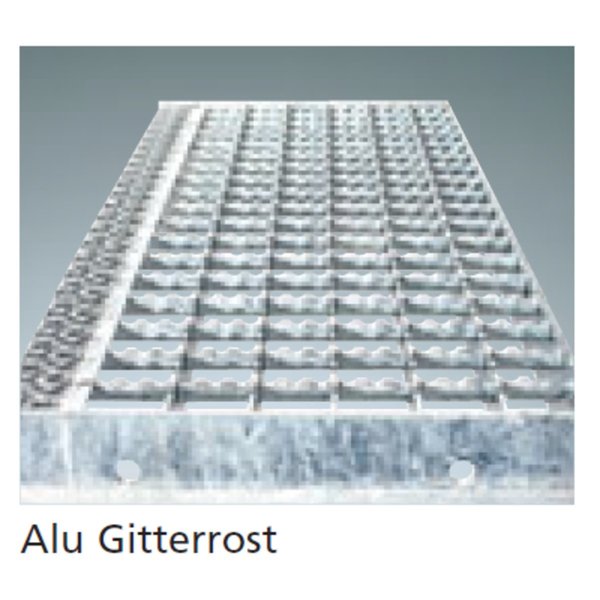 Euroline Aufpreis pro Stufe für Stufenausführung in Alu-Gitterrost Stufenbreite 800 mm