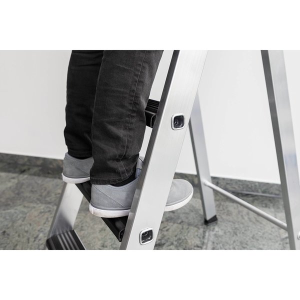Günzburger Steigtechnik Nachrüstsatz clip-step relax für Stufen-Stehleiter beidseitig begehbar GFK/Alu 6 Trittauflagen