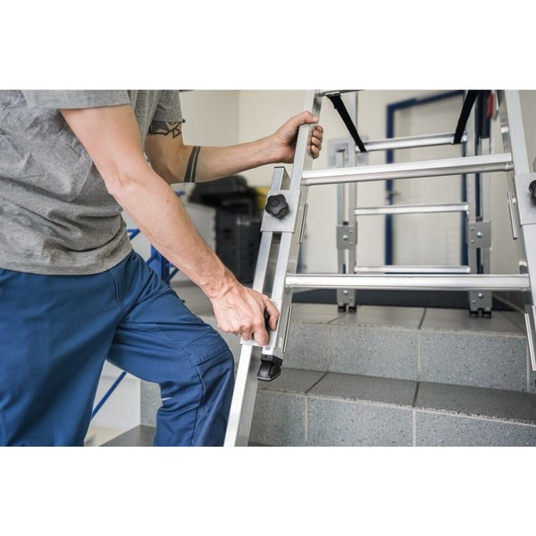 Günzburger Steigtechnik Stufen-Stehleiter treppengängig 2x8 Stufen