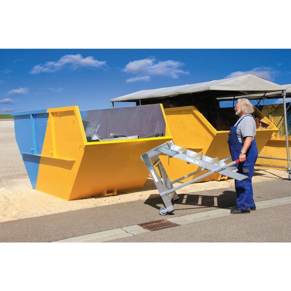 Günzburger Steigtechnik Arbeitspodest fahrbar, Stufenbreite 600 mm, Aluminium geriffelt 2 Stufen