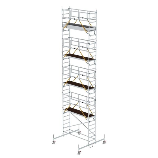 Günzburger Steigtechnik Rollgerüst SG 0,75 x 2,45 m mit Fahrbalken Plattformhöhe 8,58 m