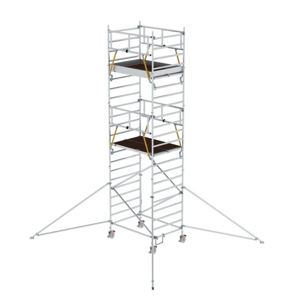 Günzburger Steigtechnik Rollgerüst SG 1,35 x 1,80 m mit Ausleger & Doppel-Plattform Plattformhöhe 5,59 m