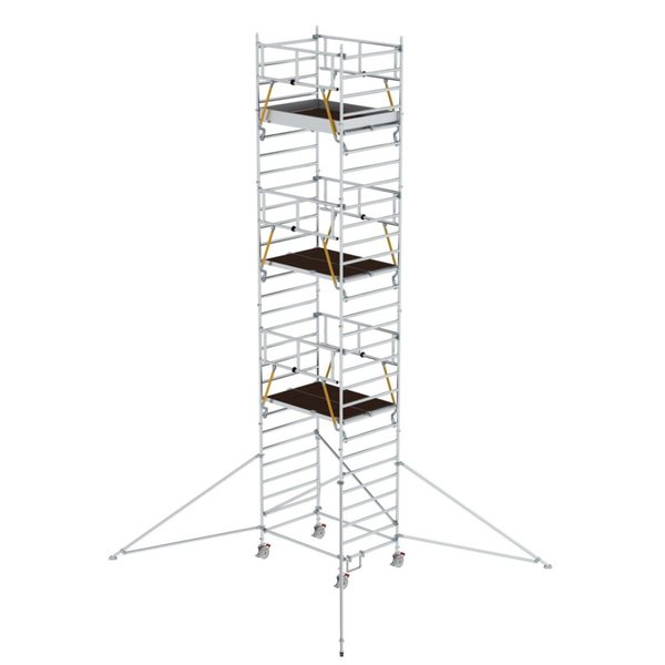 Günzburger Steigtechnik Rollgerüst SG 1,35 x 1,80 m mit Ausleger & Doppel-Plattform Plattformhöhe 7,55 m
