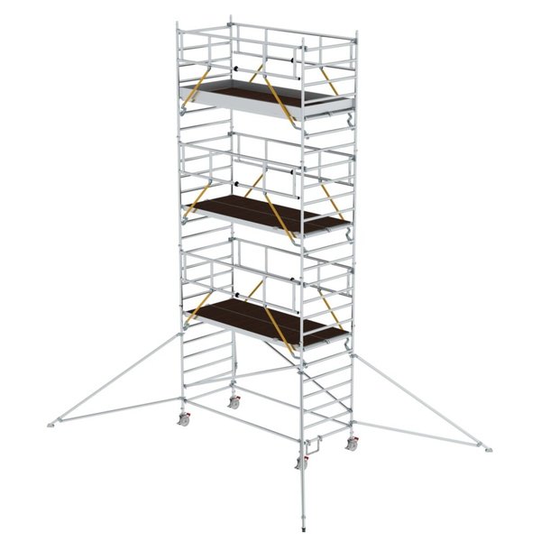 Günzburger Steigtechnik Rollgerüst SG 1,35 x 3,0 m mit Ausleger & Doppel-Plattform Plattformhöhe 6,43 m