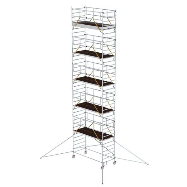 Günzburger Steigtechnik Rollgerüst SG 1,35 x 3,0 m mit Ausleger & Doppel-Plattform Plattformhöhe 10,35 m
