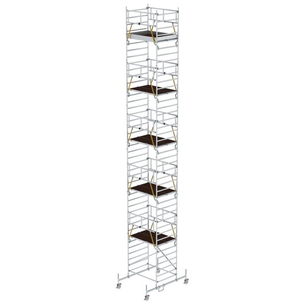 Günzburger Steigtechnik Rollgerüst SG 1,35 x 1,80 m mit Fahrbalken & Doppel-Plattform Plattformhöhe 11,62 m