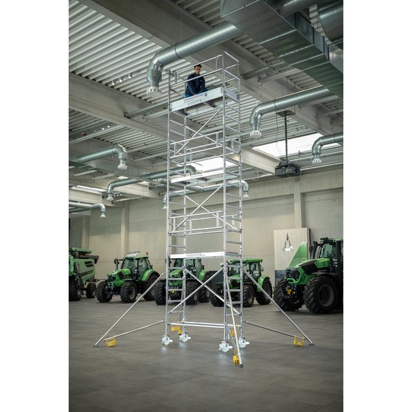 Günzburger Steigtechnik Rollgerüst 0,75 x 3,0 m mit Ausleger Plattformhöhe 10,35 m