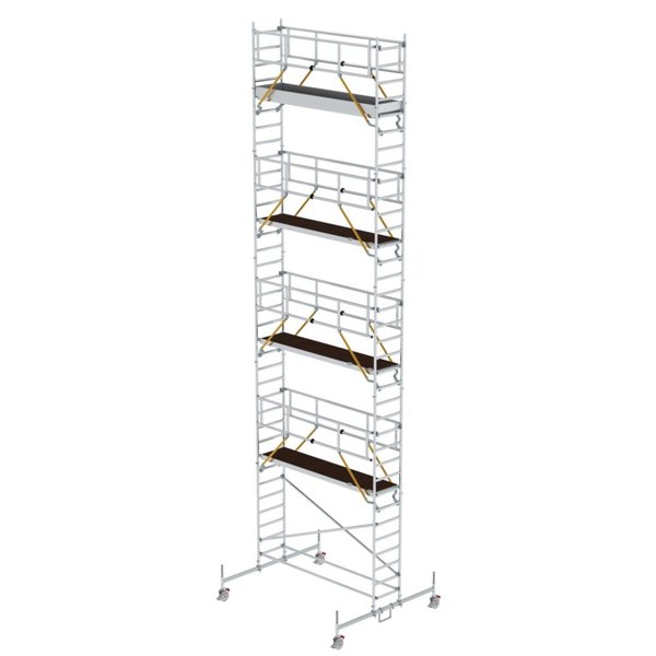 Günzburger Steigtechnik Rollgerüst SG 0,75 x 3,0 m mit Fahrbalken Plattformhöhe 9,70 m
