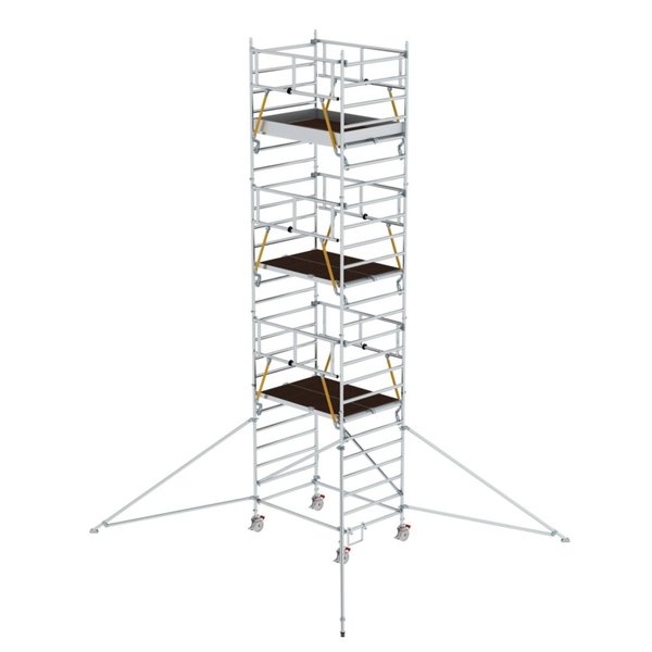 Günzburger Steigtechnik Rollgerüst SG 1,35 x 1,80 m mit Ausleger & Doppel-Plattform Plattformhöhe 6,43 m