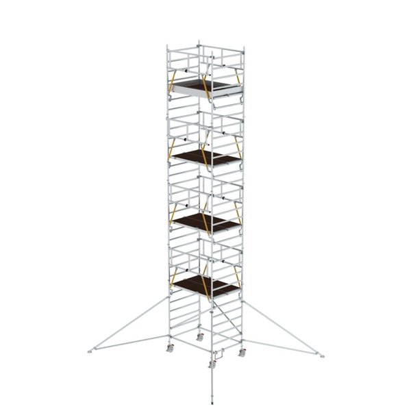 Günzburger Steigtechnik Rollgerüst SG 1,35 x 1,80 m mit Ausleger & Doppel-Plattform Plattformhöhe 8,39 m