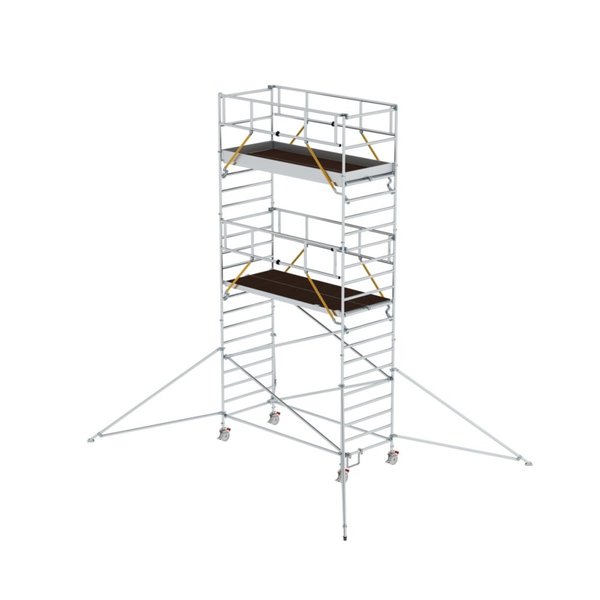 Günzburger Steigtechnik Rollgerüst SG 1,35 x 3,0 m mit Ausleger & Doppel-Plattform Plattformhöhe 5,59 m