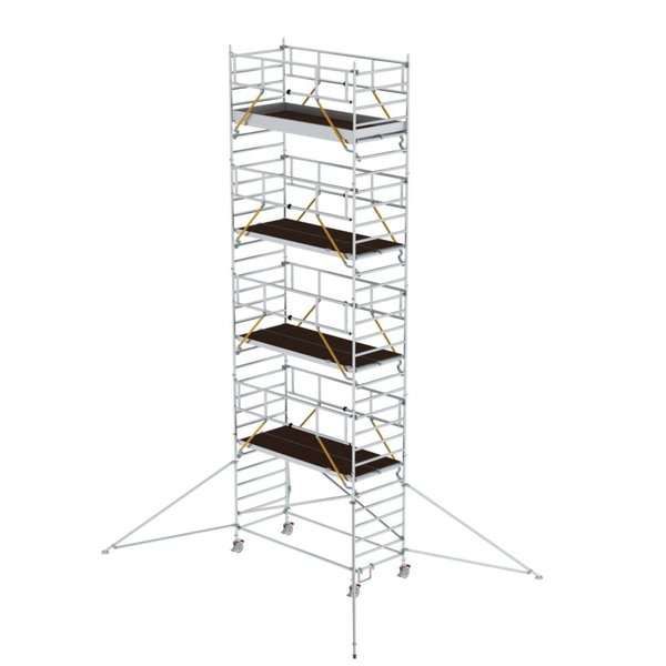 Günzburger Steigtechnik Rollgerüst SG 1,35 x 3,0 m mit Ausleger & Doppel-Plattform Plattformhöhe 8,39 m