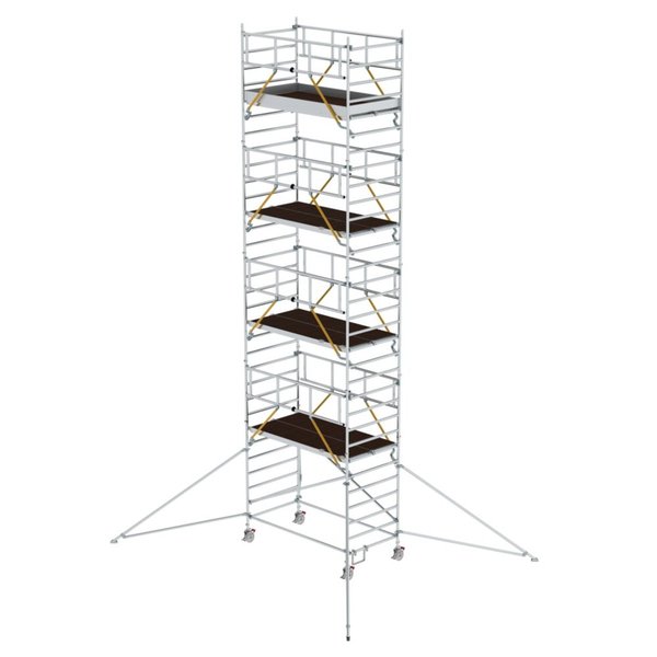 Günzburger Steigtechnik Rollgerüst SG 1,35 x 2,45 m mit Ausleger & Doppel-Plattform Plattformhöhe 8,39 m